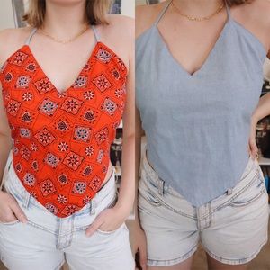 Reversible Tie Halter Top